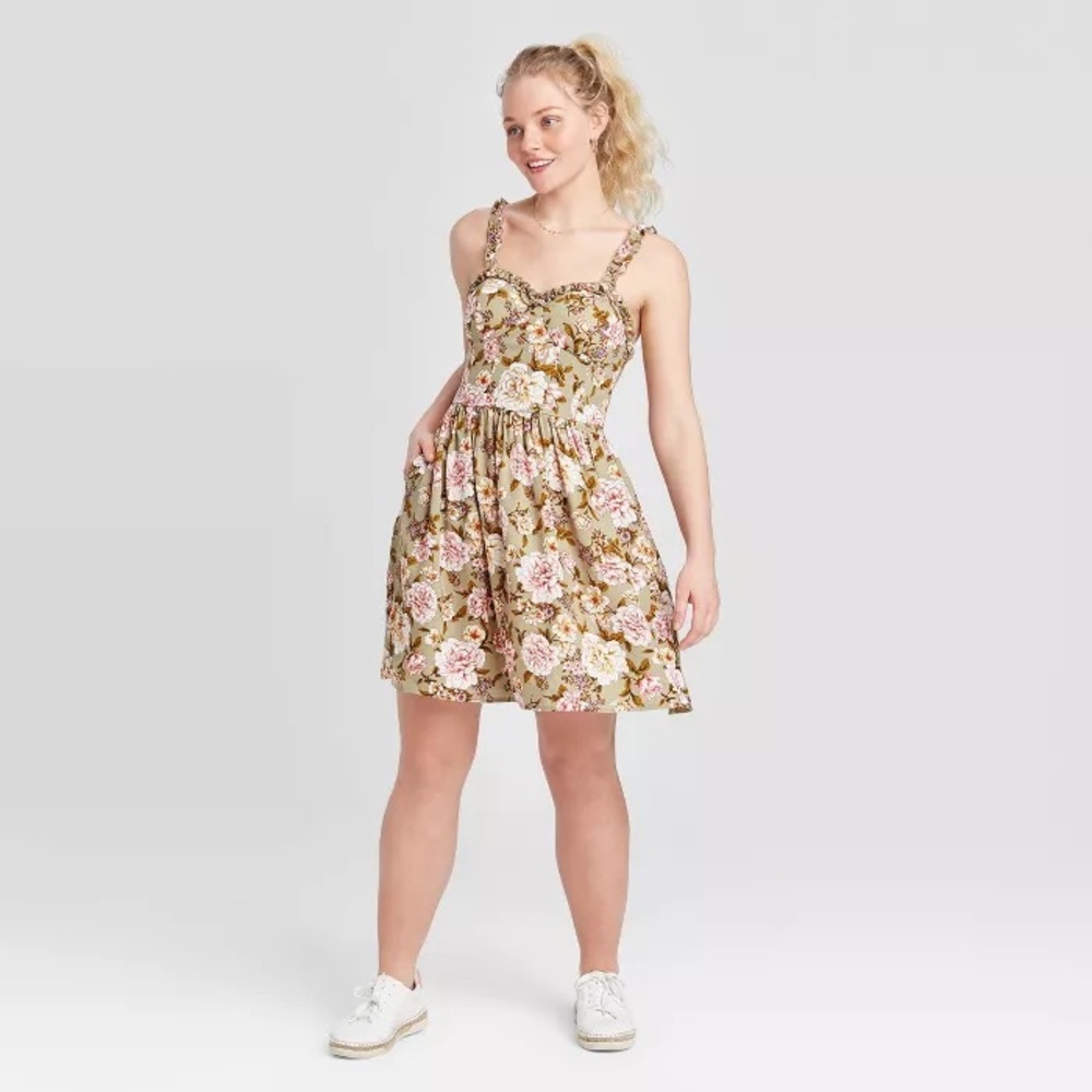 Ruffle strap dress